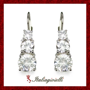 Maestosi Orecchini Trilogy Donna in Argento 925 rodiato Oro Bianco - Foto 1 di 7