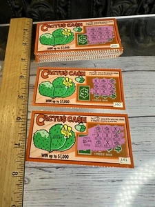 47 Texas Lottery scratch tickets scratched #70 cactus cash - Picture 1 of 5