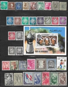 Pacchetto francobolli mondiali mix di 36 francobolli fuori carta collezione mondiale usati - Foto 1 di 1
