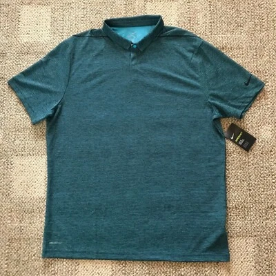 Nike Aeroreact Polo Golf Shirt Top Short Sleeve Athletic Stripe $90 Men's XL - Image 1 of 4
