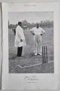 1899 Antique Large Photo Print HARRY BALDWIN Cricketer HAMPSHIRE Cricket 181 - Picture 1 of 1