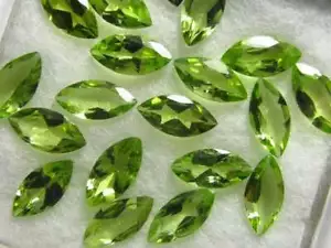NATURAL GREEN PERIDOT 10X5MM MARQUISE CUT FACETED LOOSE AAA QUALITY GEMSTONE LOT - Picture 1 of 4