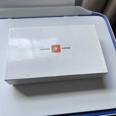 Cartera de cuero Wilson’s con chequera clutch negra Foto 1 de 4