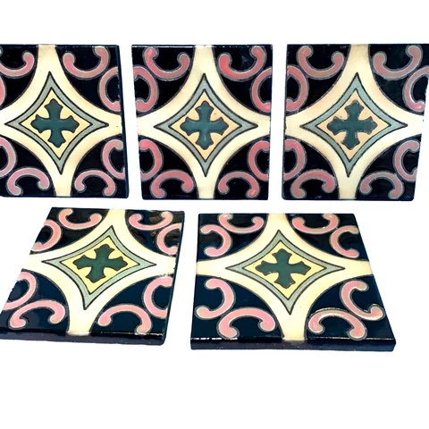 Five Vintage Tiles Monterey Catalina Arts & Crafts California Mexican 6X6 Cover