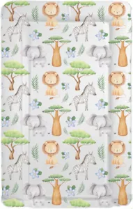 Baby Changing Mat Travel, Table or Wedge Mat - Waterproof - Animal Safari Pastel - Picture 1 of 13