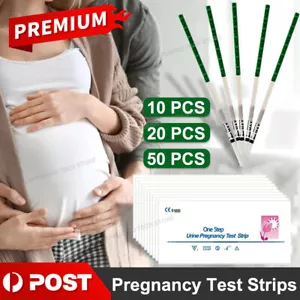 50× Pregnancy Test Strips (HCG) Urine Fertility Kit HPT High Sensitive Early AUS - Picture 1 of 13