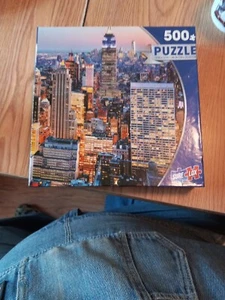 500 Piece SURE LOX Jigsaw Puzzle New York City Skyline New/Sealed Box Dented - Picture 1 of 7