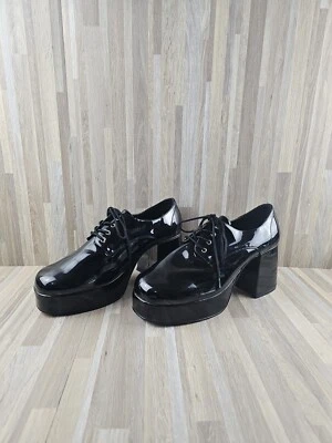 Zapatos de plataforma Funtasma negros brillantes ~ tacón grande (12 pulgadas de largo) 31/2 pulgadas Foto 1 de 4
