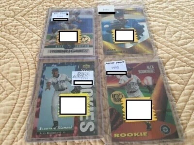 (4) Alex Rodriguez RC UD ELECTRIC DIAMOND 95 UC3 AP SELECT CERT 1996 SP A PROOF - Image 1 of 4