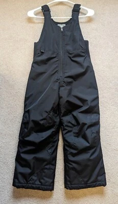 Pantalones blancos Sierra esquí nieve babero talla pequeña niños forrados en negro Foto 1 de 4