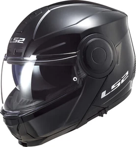 LS2 Horizon Flip-Up Modular Motorcycle Helmet Solid Gloss Black Small - Picture 1 of 6