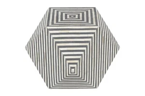 Geometric Bone Inlay Side / End Table - Picture 1 of 5