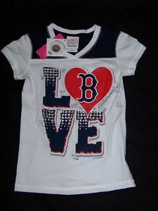 5th & Ocean Girls Boston Red Sox Camisa Nueva con Etiquetas Bling - Imagen 1 de 2