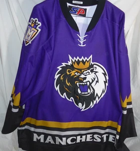 vtg Manchester Monarchs Team Issued BLANK la kings Jersey sz 56 Fight Strap AHL - Picture 1 of 5