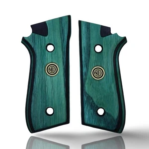 Empuñaduras Zib serie madera laminada empuñaduras de pistola para Taurus PT92, logotipo de metal - Imagen 1 de 1