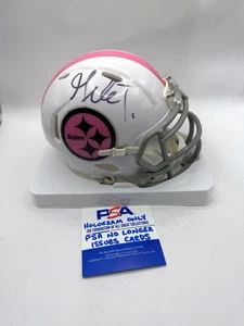 MIKE TOMLIN Pittsburgh Steelers SIGNED Custom Speed Mini HELMET PSA COA BCA Pink - Picture 1 of 1