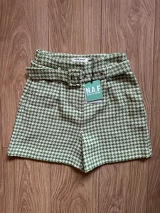 Bermudas para mujer Naf Naf Carrie SH1 bonitas verdes/crudas Reino Unido 6 #0170 - Imagen 1 de 6