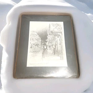 Don Davey 1987 French Quarter Nights New Orleans Pencil Sketch Drawing Signed - Picture 1 of 5