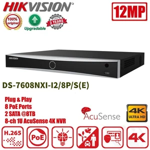 Hikvision DS-7608NXI-I2/8P/S(E) AcuSense 8CH 8POE Stecker NVR Gesichtserkennung - Picture 1 of 3