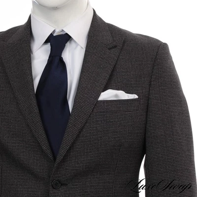 Acne Studios PAW16 Brown Black Houndstooth The Stanley Blazer Fall Jacket 50 NR - Image 1 of 4