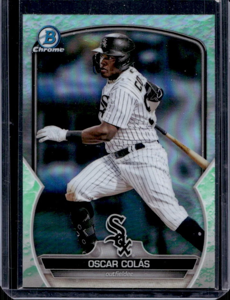 2023 Bowman Oscar Colas Chrome Prospects Lunar Glow Refractor #BCP-13 White Sox - Image 1 of 2