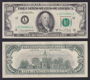 Banconota United States 100 dollars 1969C San Francisco P.-454c SPL+/XF+ - Imagen 1 de 2