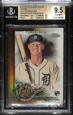 2022 Topps Allen Ginter Chrome Gold Refractor Spencer Torkelson RC 17/50 BGS 9.5 - Image 1 of 2