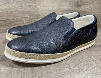 Tod’a Dark Navy Leather Espadrille Loafers Sneakers Mens Size UK 8.5 US 9.5 - Image 1 of 4