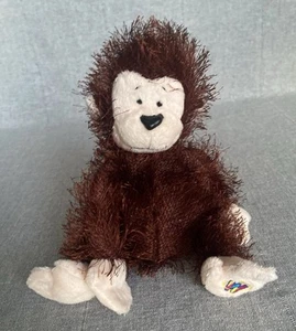 Ganz Webkinz Monkey Brown 8 Inch Plush Hairy Stuffed Animal Toy HM008 No Code - Picture 1 of 9