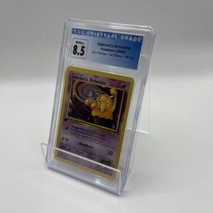2000 Pokemon Gym Heroes 1st Edition #92/132 Sabrina's Drowzee CGC 9 MINT - Picture 1 of 5