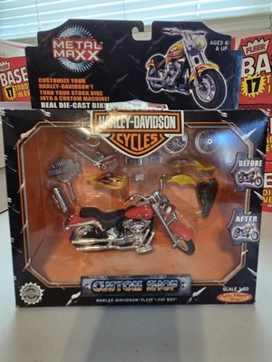 Harley Davidson Metal Maxx CUSTOM SHOP FLSTF Fat Boy 1:20 Die Cast Motorcycle - Image 1 of 4