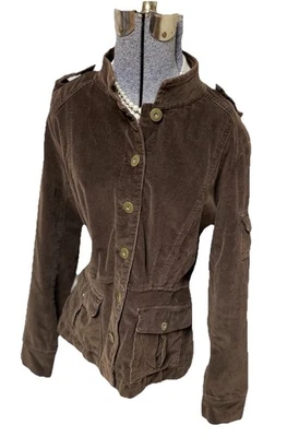 Calvin Klein Jacket Size M Corduroy CK Military Style Pockets Easy Care Cotton - Image 1 of 4
