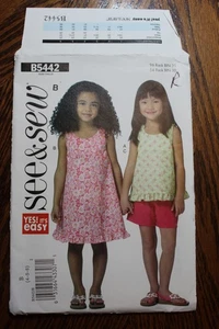 Butterick B5442 Sew & Sew Easy Sewing Pattern Child’s Top Dress & Shorts Uncut - Picture 1 of 3