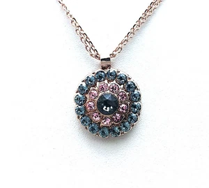 Necklace Pendant By Mariana Africa Coll. Dual Strand Round Greys & Pinks Aust... - Picture 1 of 3