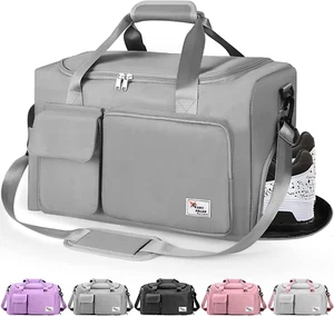 Kurt Adler Travel Bag Sport Duffel Bag,Gym Tote Bag,Large Capacity Portable,Grey - Picture 1 of 8