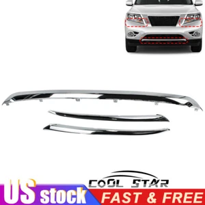 Bumper Trim Set Front Left Right Lower Chrome Fit for 2013-16 Nissan Pathfinder  - Picture 1 of 5