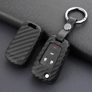 Funda protectora con llavero abatible para coche Chevrolet Buick accesorios de fibra de carbono - Imagen 1 de 7
