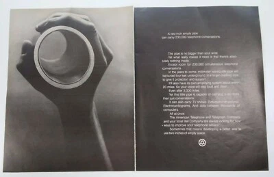 Anuncio impreso Bell Telephone original vintage años 70 Pipe Tech predicción de Internet Foto 1 de 4