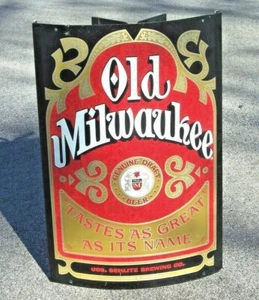 (00) - Vintage - altes Milwaukee Original Fassbier 16"x 24" Metall gebogenes Display Schild - Bild 1 von 8