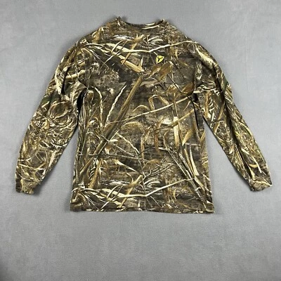 Scent Blocker Camo Shirt Mens Medium Green Long Sleeve Realtree Hiking Hunting - Image 1 of 4
