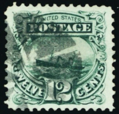 117, Used XF 12¢ Ship A GEM With PFC & PSE Graded 90 Certificate -- Stuart Katz - Image 1 of 3