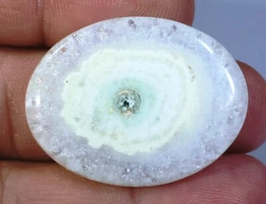 41 CT NATURAL STALACTITE SOLAR QUARTZ OVAL CABOCHON PENDANT GEMSTONE FF-148 - Picture 1 of 5