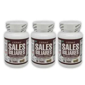 Germa Sales Biliares/Ox Bile Salts.Digestive Enzyme Supplement 30 Tabs Pack of 3 - Picture 1 of 4