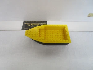 LEGO BOAT (1) , HULL UNITARY 16X BLACK AND YELLOW PART #28533C02 - Picture 1 of 4