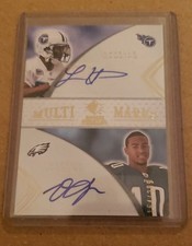 2008 SP Threads Multi-Marks Dual DeSean Jackson Lavelle Hawkins Rookie Auto RC