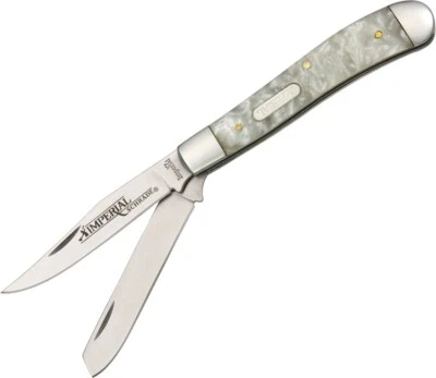 Cuchillo Plegable | Schrade Imperial Classic Trampero de 2 Hojas Blanco Hielo Plata Foto 1 de 3