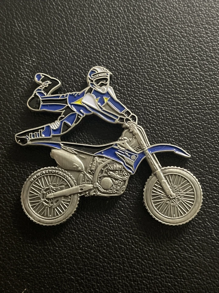 Blue Motorbike Geocoin - New Unactivated - Image 1 of 1