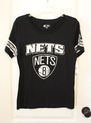 NWT Brooklyn Nets NBA S/S Round Neck Cotton Tee Shirt Womens XL - Image 1 of 4