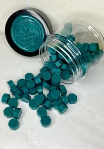 100 Count Viridian Green Sealing Wax Beads - Picture 1 of 3