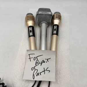 *FOR PARTS OR REPAIR* 3 VINTAGE  RECOTON Microphones 1-MM-660 Stereo Mic 2 MM600 - Zdjęcie 1 z 10